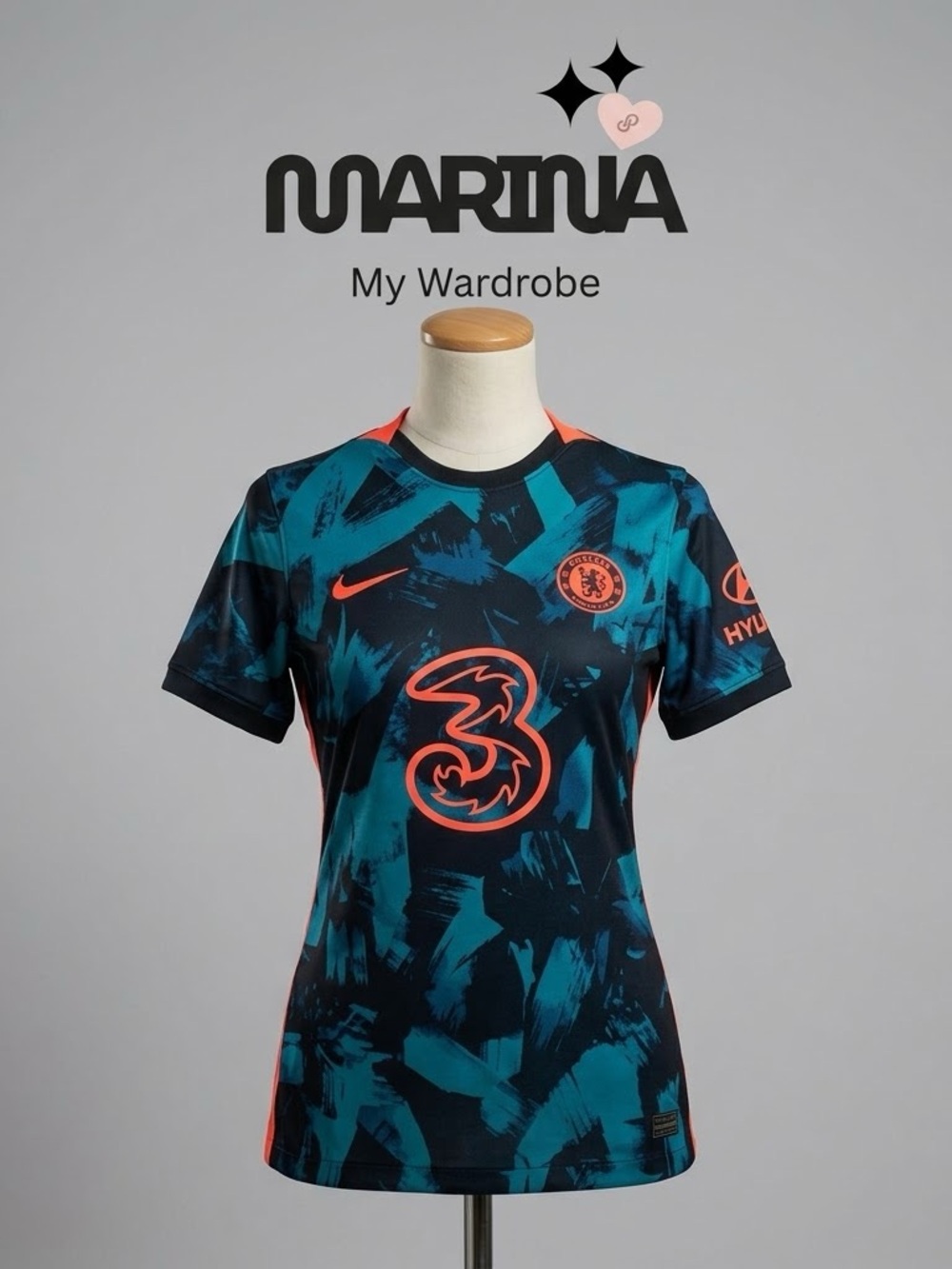 Nike Women’s Chelsea FC Short-Sleeve Jersey in Teal and Coral